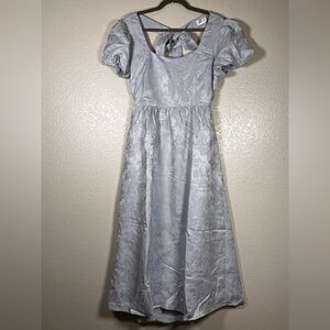 Icy Blue Embossed Maxi Dress, Size Large